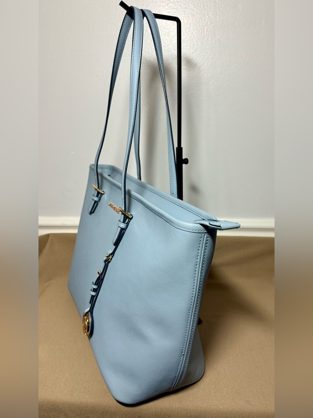 Michael Kors Jet Set Travel Large Saffiano Leather Tote Bag EUC Laptop Section - Picture 4 of 14